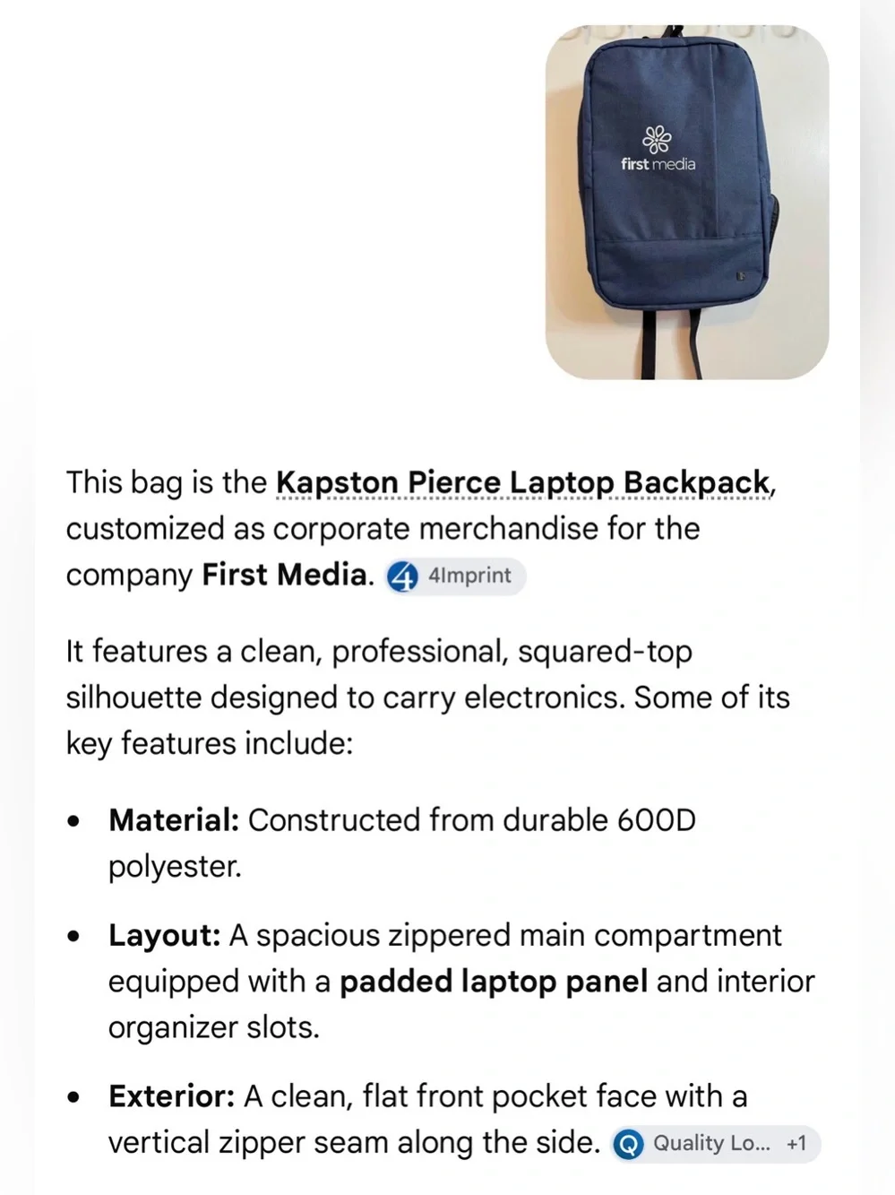 Kapston Pierce Laptop Backpack